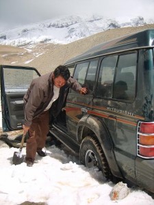 Our Driver Digging us Out