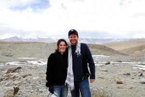 Lauren and Mike off the Karakorum Highway