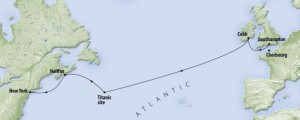 Route of the Titanic